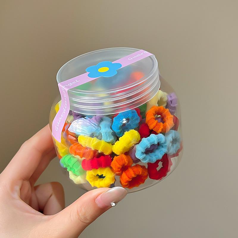 100 Pcs, Children'S Colored Hair Does Not Hurt, Towel Ring, Hair Band, Girls' Small Hair Tie, Rubber Band, Baby Headband, Hair Accessories.