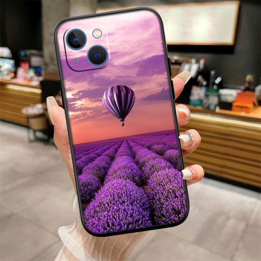 IK42 Lavender Purple Flower Phone Case for OPPO A40 A60 A80 A15 A16 A16K A12 A17 A17K A54 A54S A53 A53S A55 A56 A57 A98 F23