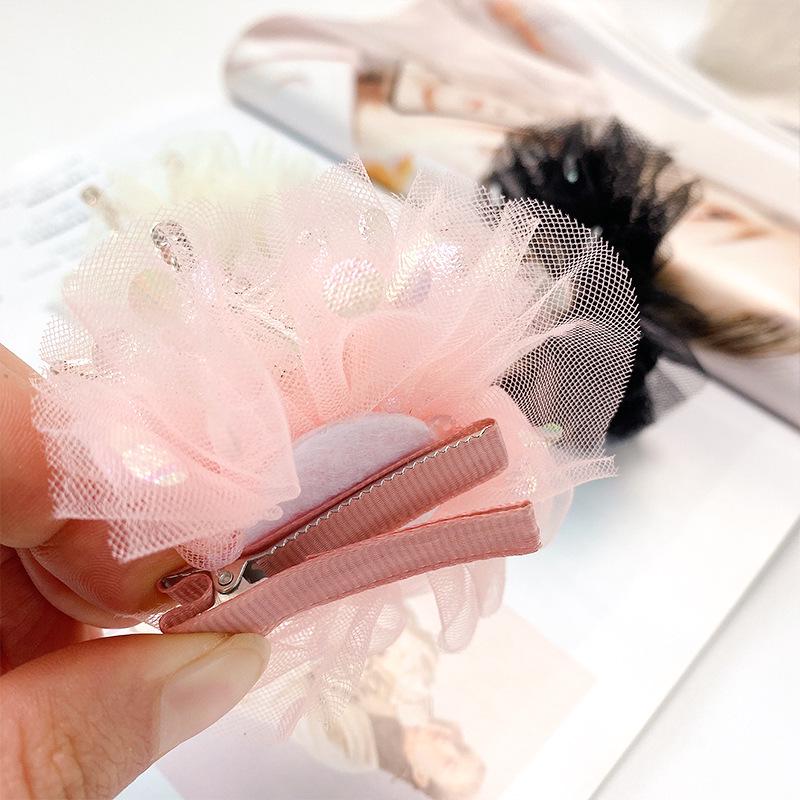 Korean Princess Hair Clip: Sparkling Rhinestone Non-Damaging Sequin Hair Accessory for Girls