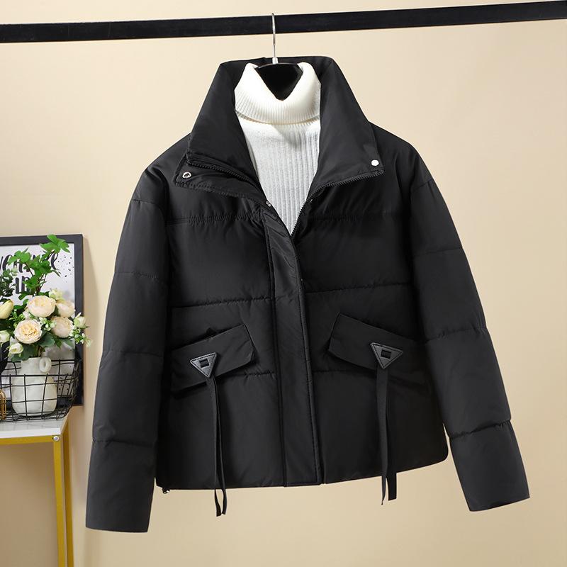 Short Padded Jacket Women's Winter Stand-up Collar Casual Down Padded Jacket Loose Thick Padded Jacket