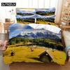 Landscape 3D Digital Bedding Sets Home Bedclothes Super King Cover Pillowcase Comforter Textiles Bedding Set  Bed Cover Set
