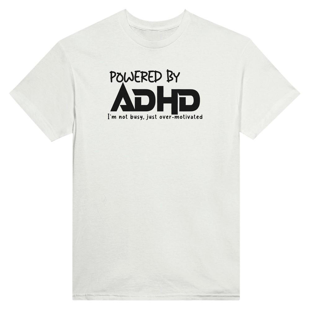 Powered by ADHD Unisex Crewneck T-shirt Unisex T-Shirt XXL