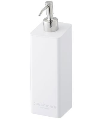 Yamazaki Magnetic Two-Way Dispenser for Conditioner, White, Approx. 7cm W X 9cm D X 24cm H, Tower Pump Dispenser Bottle, 4260