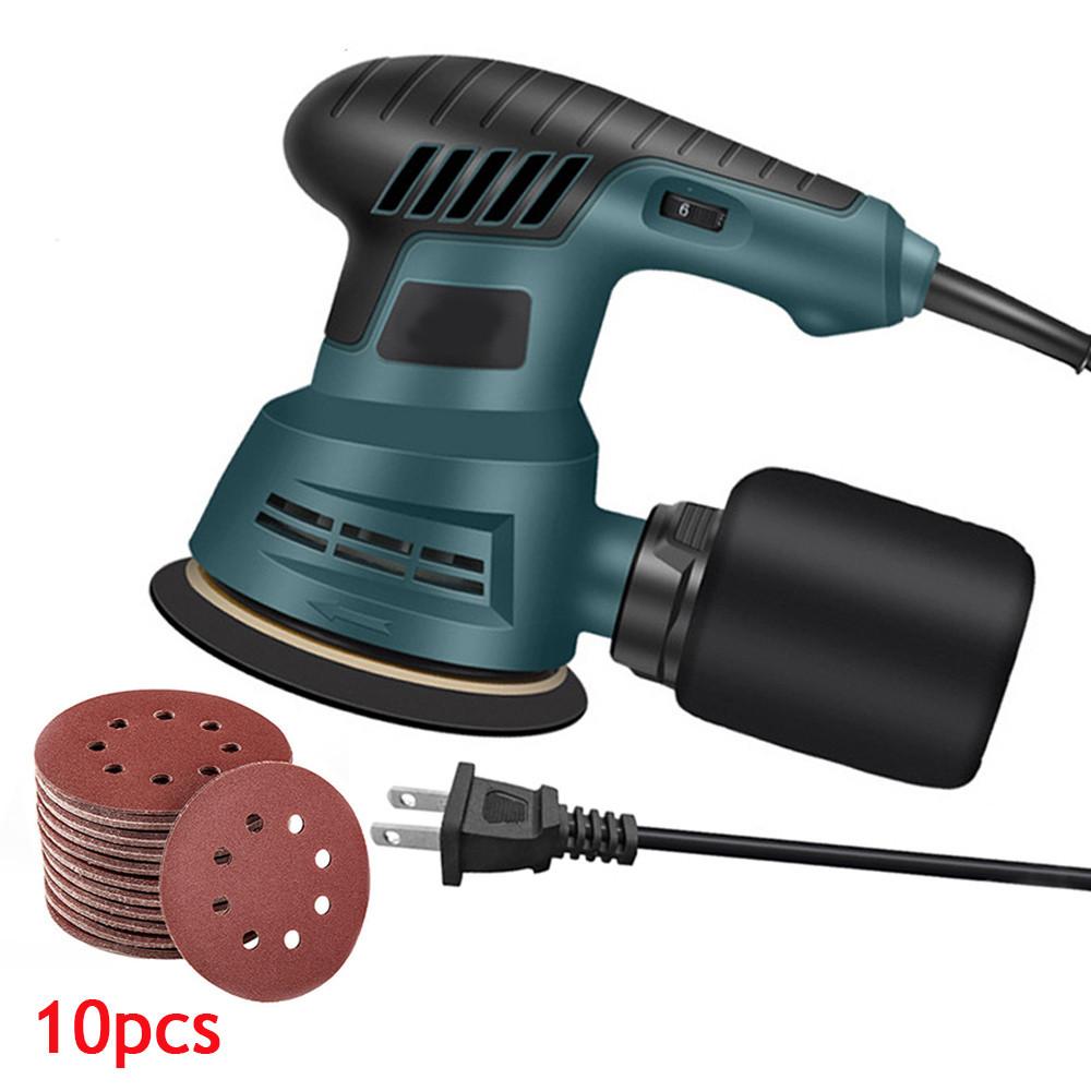 5 Inch 125mm Electric Sander Sanding Plate Electric Sander Wood Processing Furniture Car Polishing Machine 300W