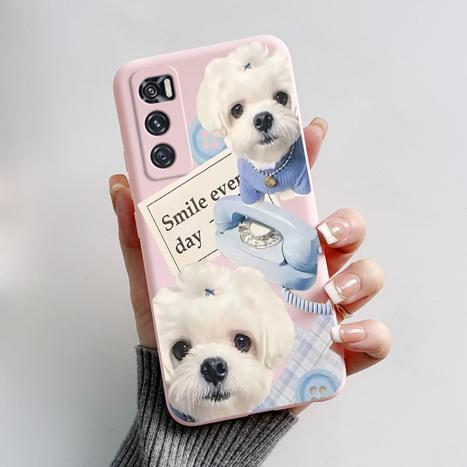 For Vivo V20 SE Case Vivo Y70 Phone Case V20SE Cute Rabbit Panda Painted TPU Soft Cover V2022 V2023 Camera Shockproof Back Coque