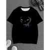 European Sizes 3D Print Oversized Men'S T-Shirt Featuring a Trendy Street Style Black Panther Design, Loose Fit
