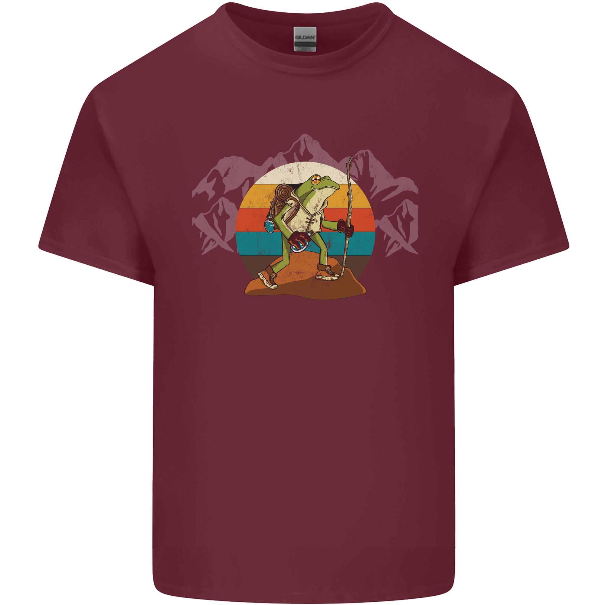 A Frog Hiking in the Mountains Trekking Unisexs Light Cotton TShirt S