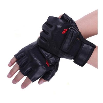 Herren Leder Fahrradhandschuhe Gym Fitness Atmungsaktiv Anti-Rutsch Damen Herren Halbfinger Sommer Angeln Radfahren Fingerlose Handschuhe
