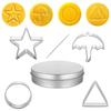 Stainless Steel Fondant Mold Cookie Stamper Korean Dalgona Candy Cookie Making Cutter Molds for Cookies Biscuit Pastry Dough