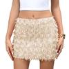 Paillettenrock Glitzerrock Damen Elastischer Bund Glitzerrock Mit Damen Paillettenrock Glitzerrock Elastischer Bund Rock A-Linie Hüftrock