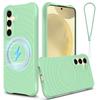 Case for Galaxy S26 - Silicone, Green, With Lanyard