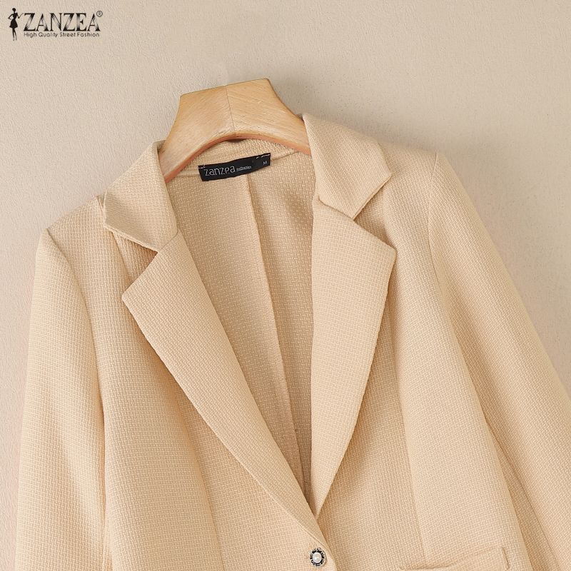 ZANZEA Women Casual Turn Down Collar Long Sleeve Classic Blazer