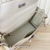 2025 New Leather Swift Leather Women's Bag Double Pocket Zipper Portable Shoulder Diagonal Span Fashion Buckle Women's Bag