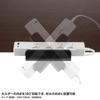 Sanwa Supply Power Strip Holder (Clamp Type, 360-Degree Rotation, Retractable, Black) TAP-CLAMP1BK