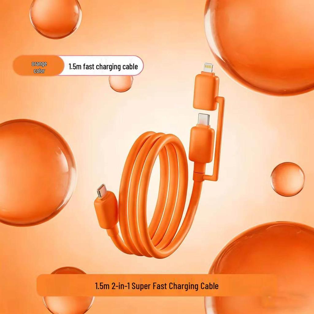 Dual USB Fast Charging Cable for Huawei, Honor, Xiaomi, Apple, and Android Devices