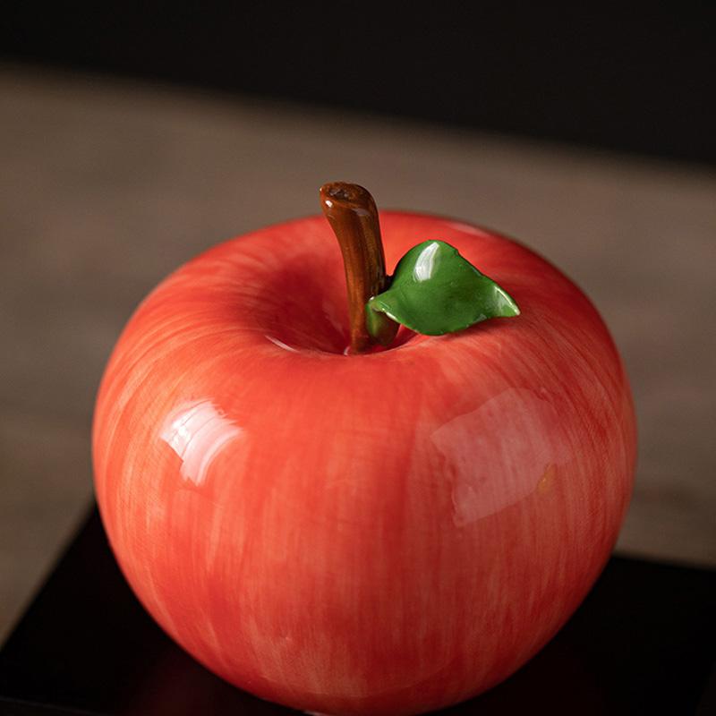 Ceramics Simulated Apple Decorative Miniature Model Ping An Ruyi Home, Room, Office, Car Table Decoration and Accessories