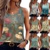 Womens Tank Tops Summer Sleeveless Tops Loose Button Shirts Neck Dress Casual Vest Clothes