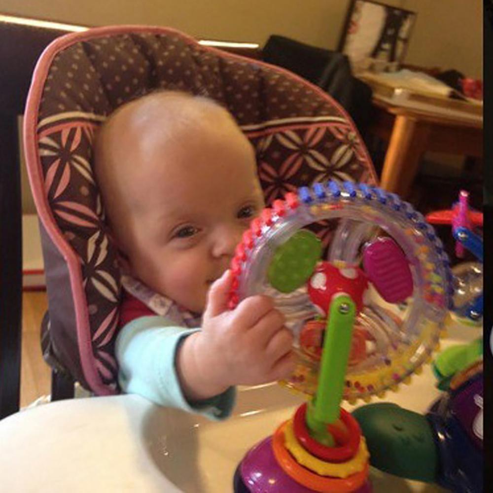 Baby Rotating Ferris Wheel Rattle with Suction Cup Early Development Rattle Toy Funny Feeding Plaything for Babies and Toddlers
