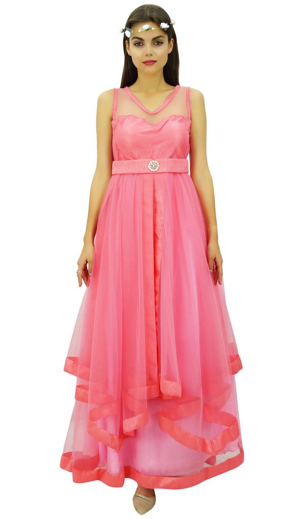 Bimba Bridal Long Party Wear Maxi Dress Flared Bridesmaid  Prom Dress