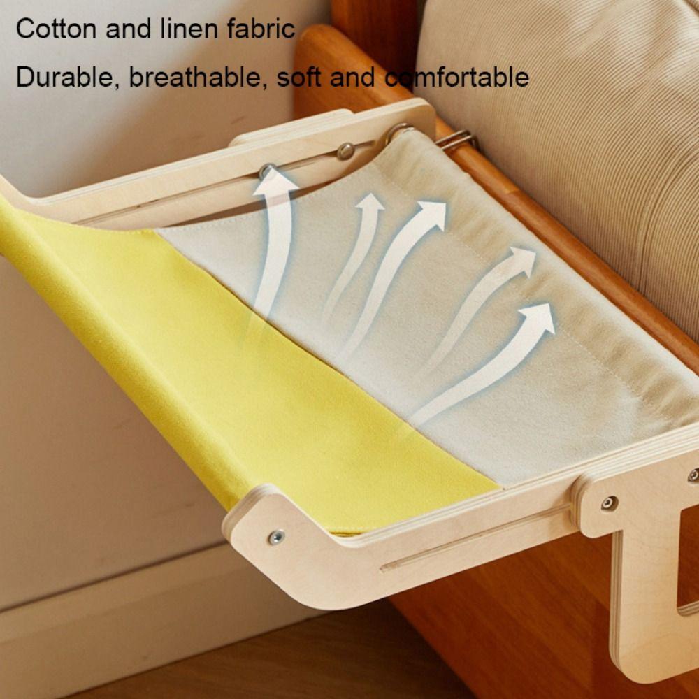 Wooden Hanging Cat Lounge Bed Detachable Cat Basking Platform Cat Nest Beds  Four-Season