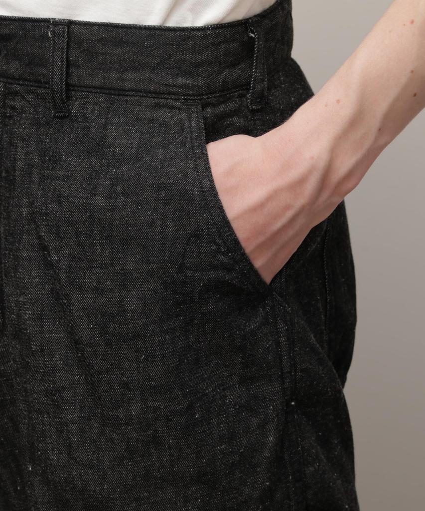 Schott NYC JAPAN NEP DENIM FIELD PANTS, Men's, Size 36, Black, 782-4111007