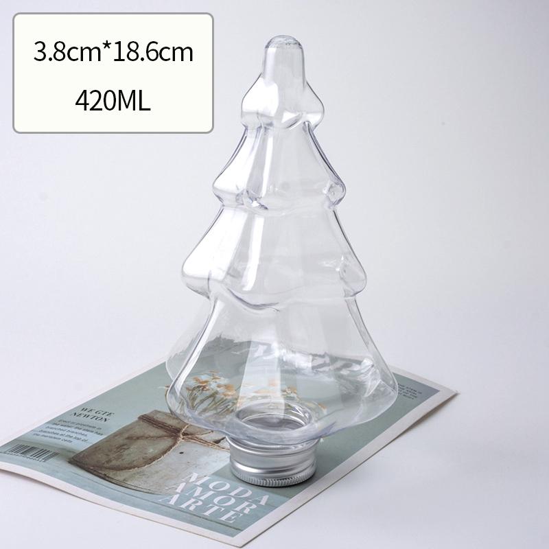 Christmas Bottle Transparent Gingerbread Man Plastic Water Cup Pine Tree Milk Cold Navidad New Year Gifts Drink Cup Xmas Decor