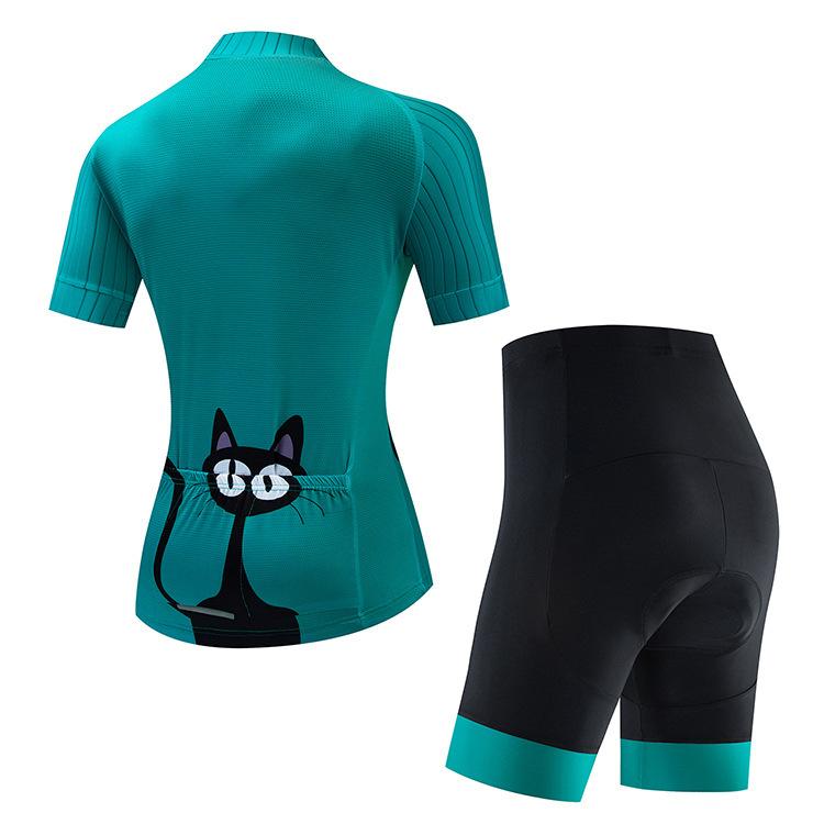 2026 Summer Breathable Cycling Clothing Set Women's Cycling Clothing Short Sleeve Top Sweat-wicking Breathable Mountain Road Women's Cycling Suit