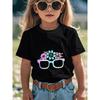 European Sizes Funny Bunny Rabbit Face with Glasses Happy Easter Day Awesome Graphic Kid T-Shirt Cute Kid T Shirts Streetwear Tops Tees for Kid