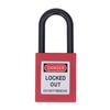 38mm Lockout Tagout Lock Nylon Engineered Dust Proof Energy Isolated Safety Padlock with 2 Keys