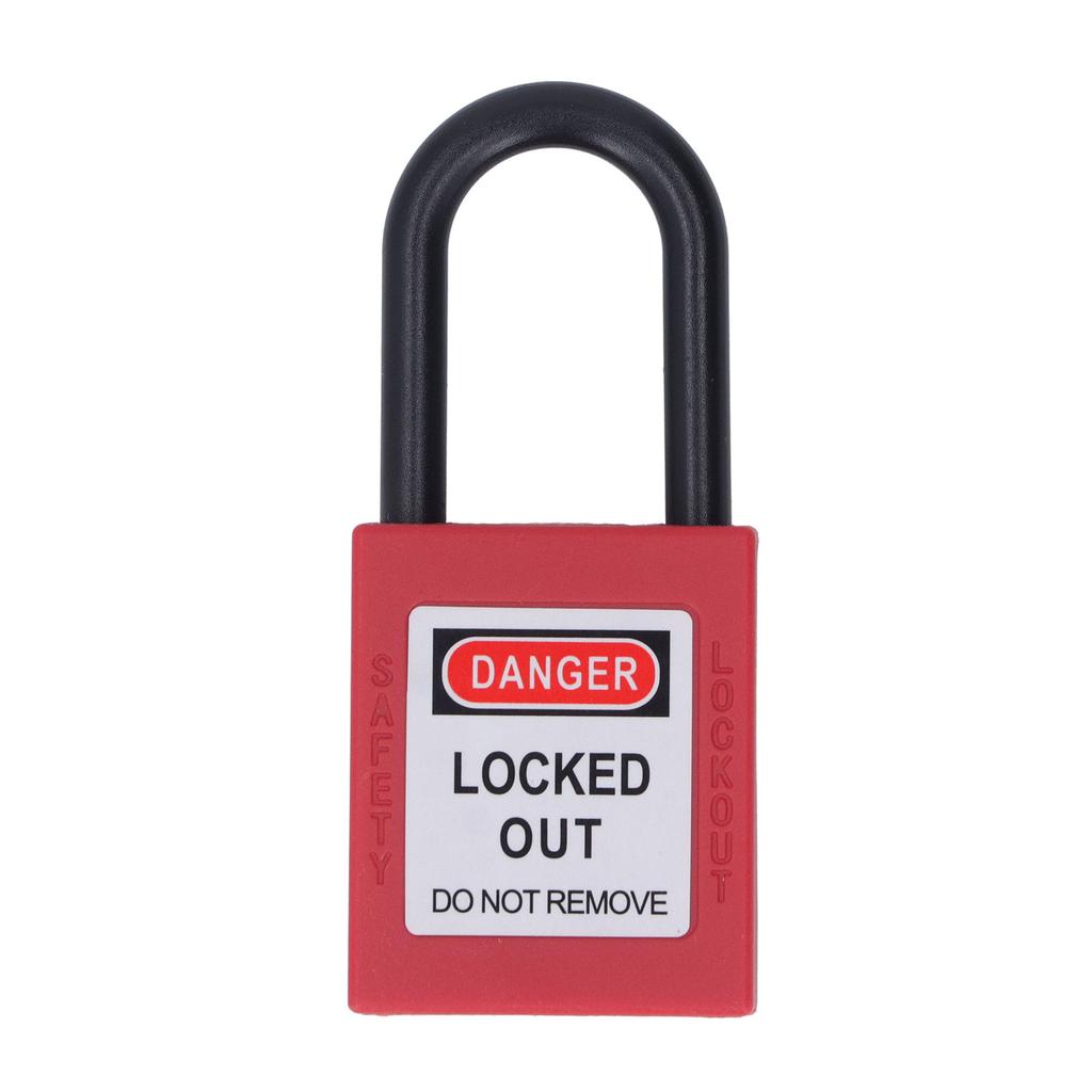 38mm Lockout Tagout Lock Nylon Engineered Dust Proof Energy Isolated Safety Padlock with 2 Keys