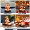 Hanuman Ji Murti für Armaturenbrett, Idol für Heim-Pooja mit Hanuman Chalisa zum Schutz vor negativer Energie, für Glück und Erfolg