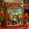 Veselé Vánoce Zoo Adventní kalendář Tvar tygra, pandy, medvěda Soška Vzor zvířat Odpočítávání s 24 překvapeními Závěsná dekorace