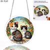 2D Flat, Acrylic Puzzle, Designed with Dual Cat Theme, Sun Catcher Courtyard Outdoor Decor, 2D Flat Acrylic Window Hanging Decoration, Suitable As Bir