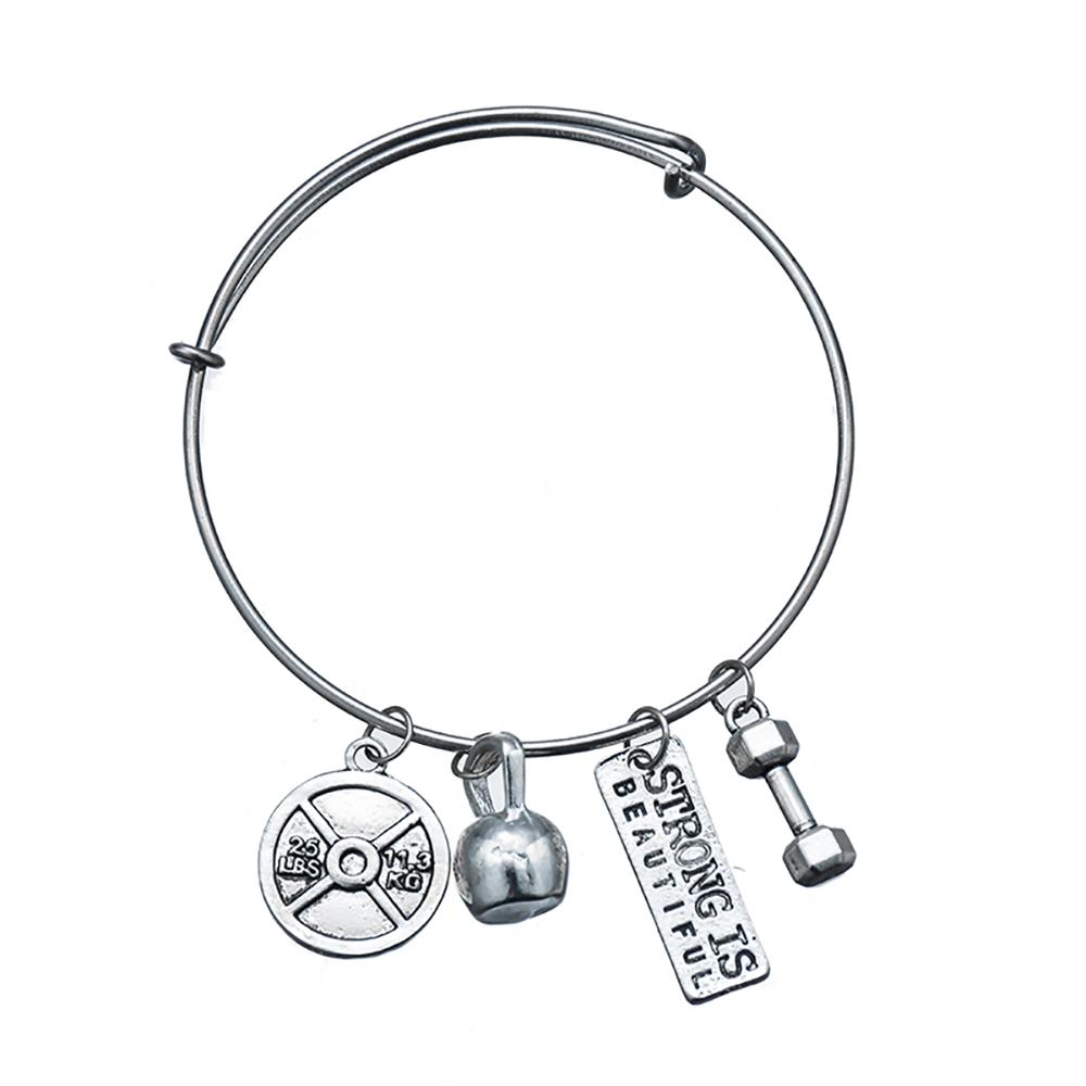 Posilovací talíř Činka Přívěsek na činku Pánské Náhrdelník do posilovny Vzpírání Kulturistika Cvičení Šperky Doplňky Dárek