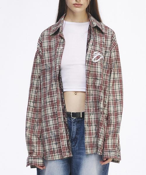 Greatest Damage Check Shirt Red Free