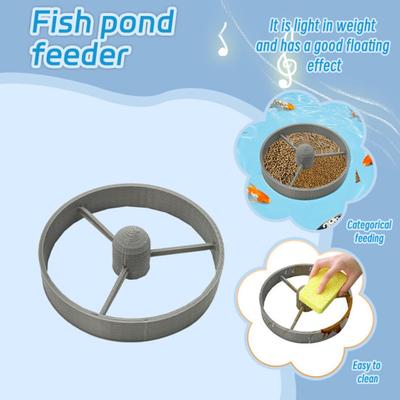 Yüzen Balık Yemleme Halkası Akvaryum Yemleyici Çemberi Betta Japon Balığı Guppy İçin Yuvarlak Balık Tankı Yemleme İstasyonu 3 Parçalı Gölet Akvaryumu İçin