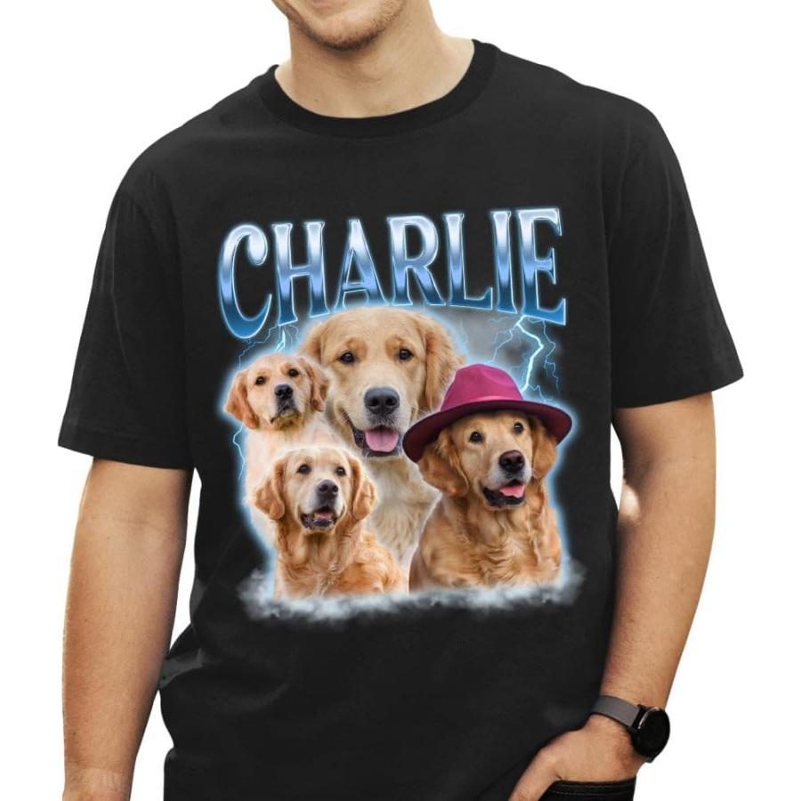 

DIQADILA Custom Pet Face Vintage Version 1 - Personalized Custom Unisex Tee XXXXXL різнокольоровий