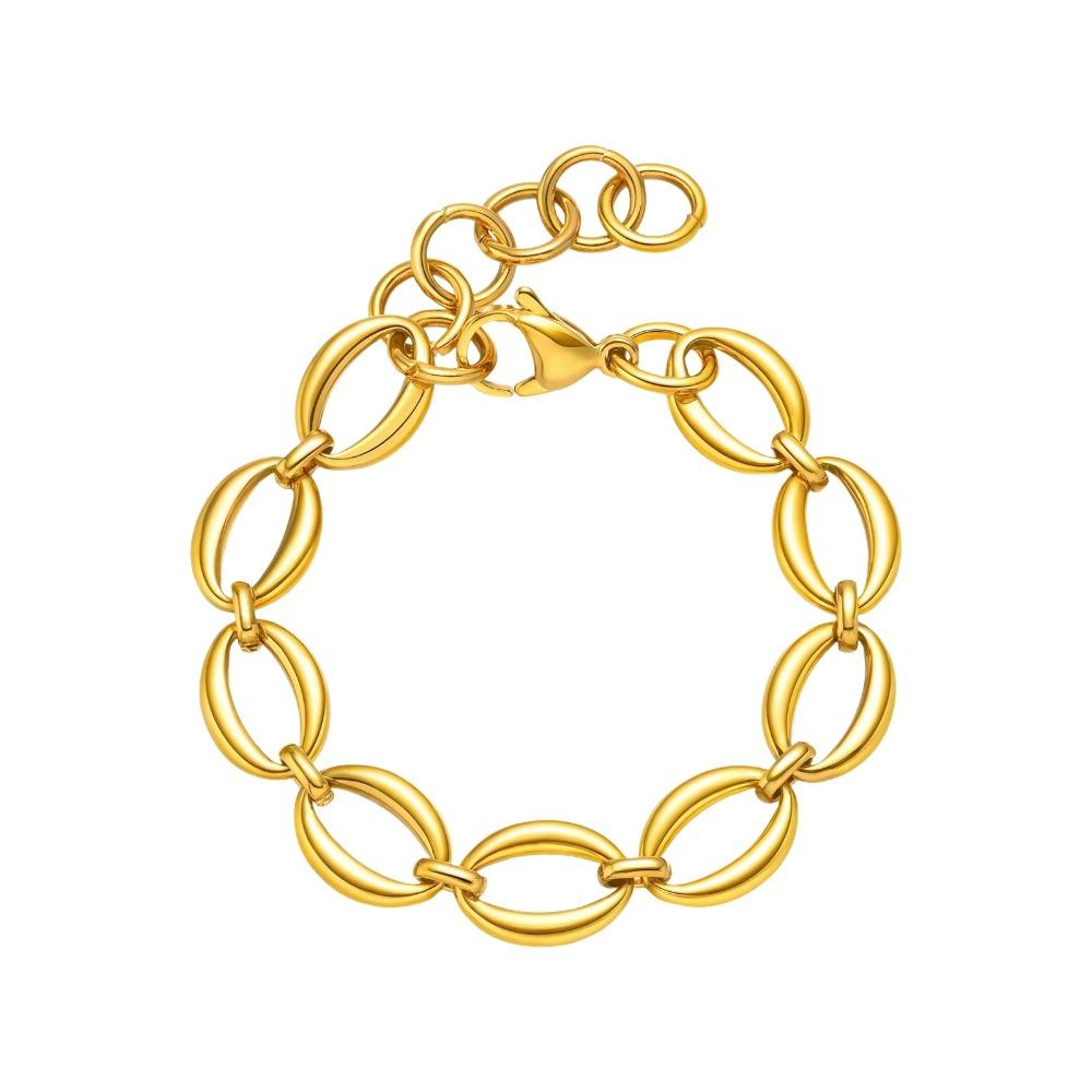 

Браслет-цепочка из нержавеющей стали золотого цвета, ювелирное украшение, ручная цепочка из нержавеющей стали, подарки StyleC