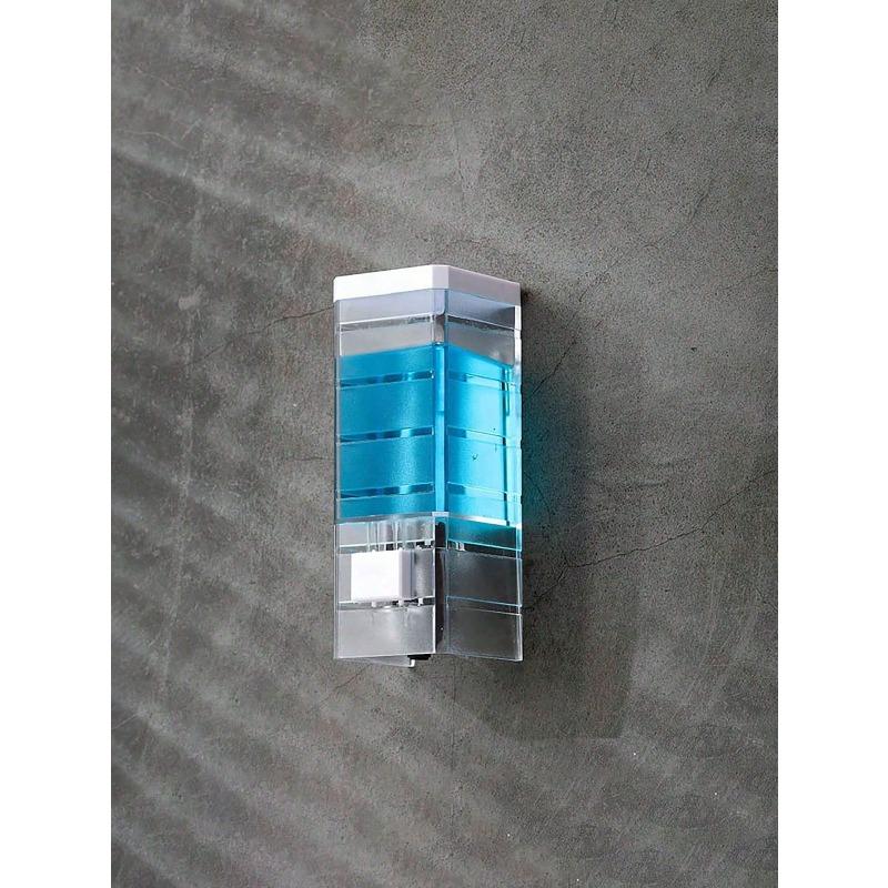 Dispenser di Sapone da Parete Stile Moderno Minimalista, Non Richiede Foratura per Hotel & Casa Bagno & Cucina Casa