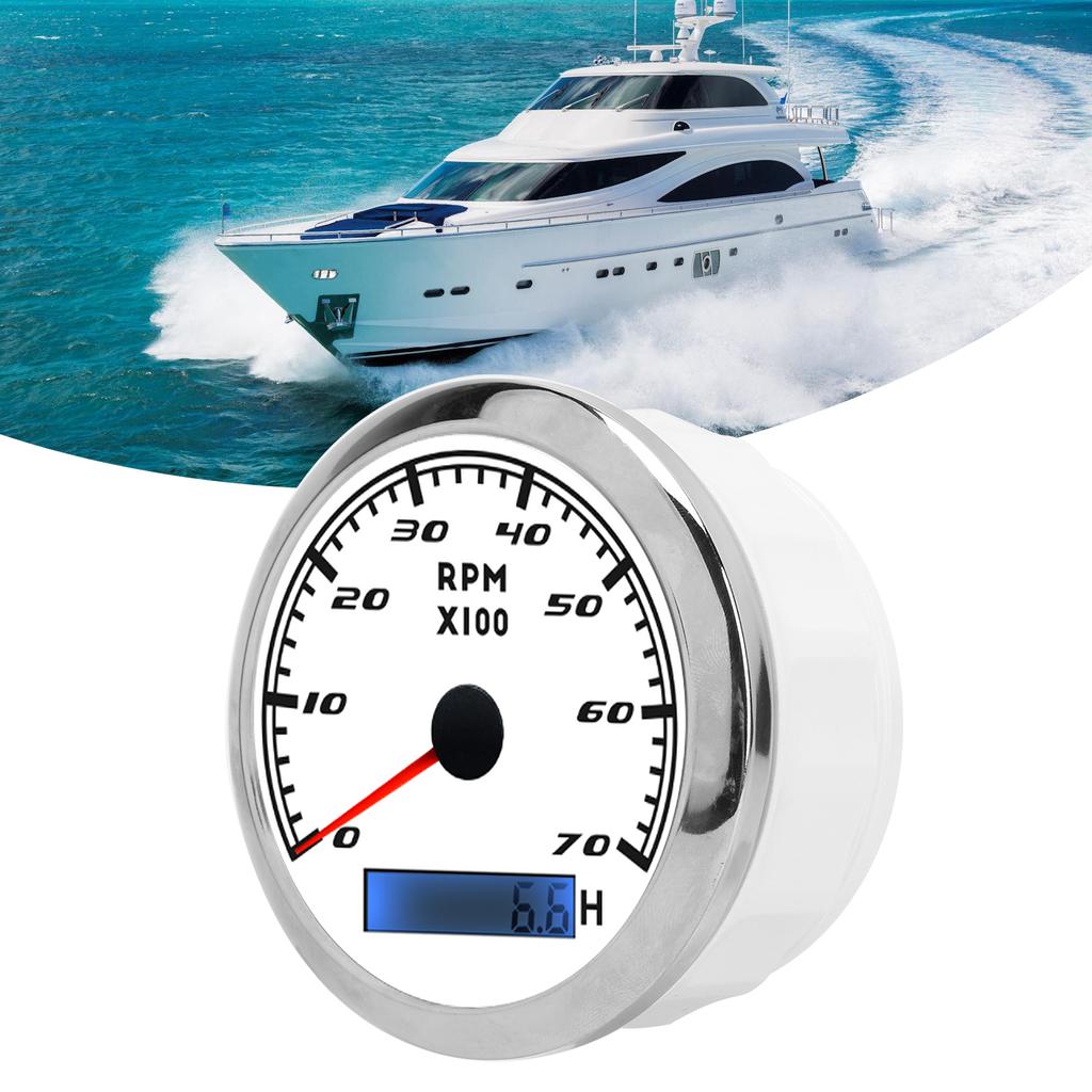 Pointer Tachometer Waterproof Marine Accessory   for Automobiles Boats Yacht RV 9‑32V