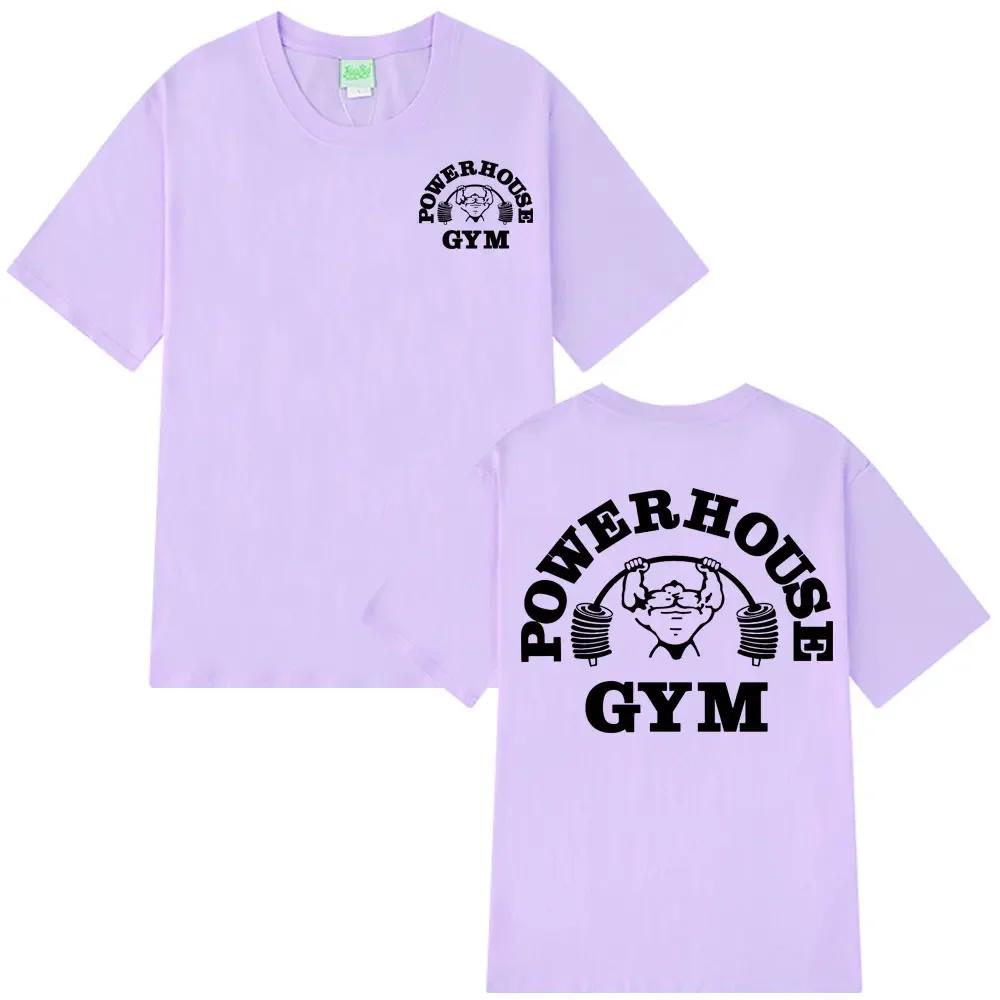 Powerhouse Gym Logo Graphic T Shirts Unisex Wounisex Olympia Fitness Short Sleeve Tshirts Summer Pure Cotton Vintage Unisex Tshirt Tops