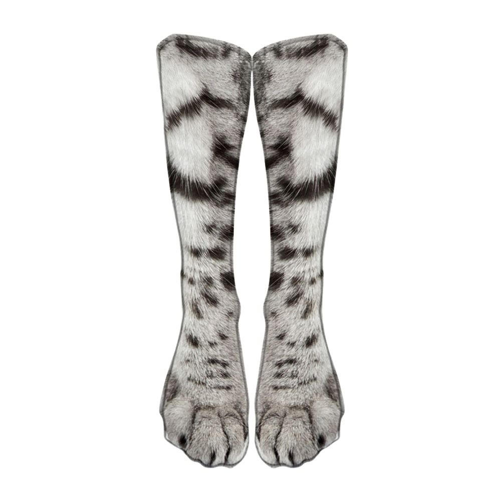 Cotton 3D Print Animal Paw Socks Thicken Dog Tiger Paw Socks Funny Novelty Stocking  Unisex