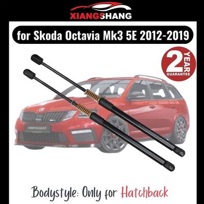2 pièces d'amortisseurs de hayon arrière pour Skoda Octavia Mk3 (5E) Hayon 2012- AVEC RESSORT Coffre de coffre à gaz support à gaz