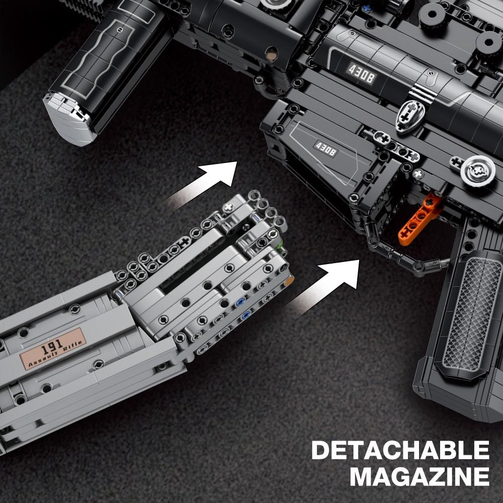 Non-Toxic 1589Pcs Mcx Tactical Rifle Gun Building Blocks Detachable Magazine Imitation Gun Model Bricks Kids Wargame Toys Holiday Gifts