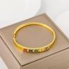 New Buckle Bracelet with Colorful Zircon Flowers, Cute and Versatile Bracelet