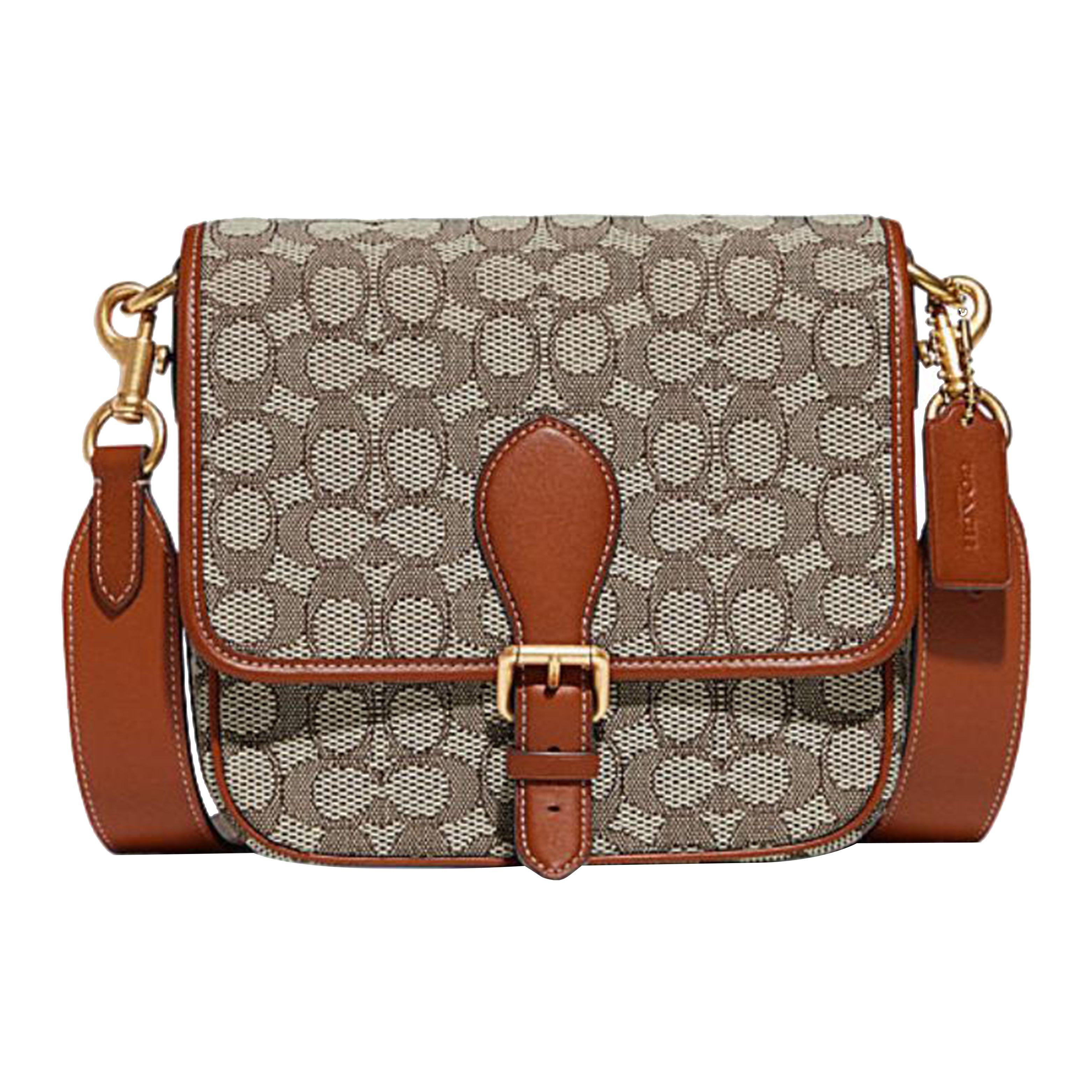 Coach CC098 Mini Cally Crossbody Bag Signature Khaki CC098-COC Basic Set (Bag+Dust Bag)