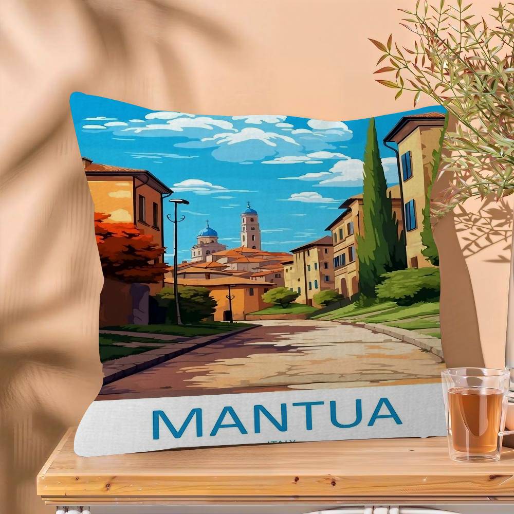 Florence Italy Europe TraveI City Landscape Pillow Cover Sofa Cushion Cover Home Room Decoration Children Gift