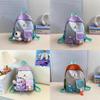 Reiserucksack für Kinder aus atmungsaktivem Nylonmaterial mit Farbblock-Design für den Kindergarten