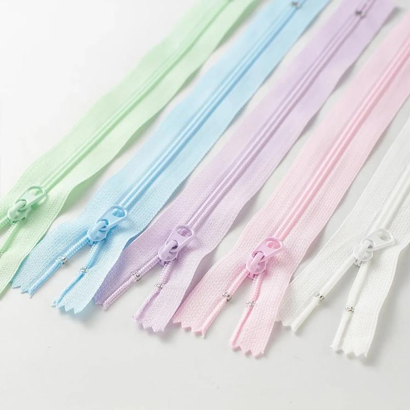 1PC Sewing Zips for DIY Clothing Single Open Tail 40cm Nylon Zippers Colourful Sewing Accessories 3#
