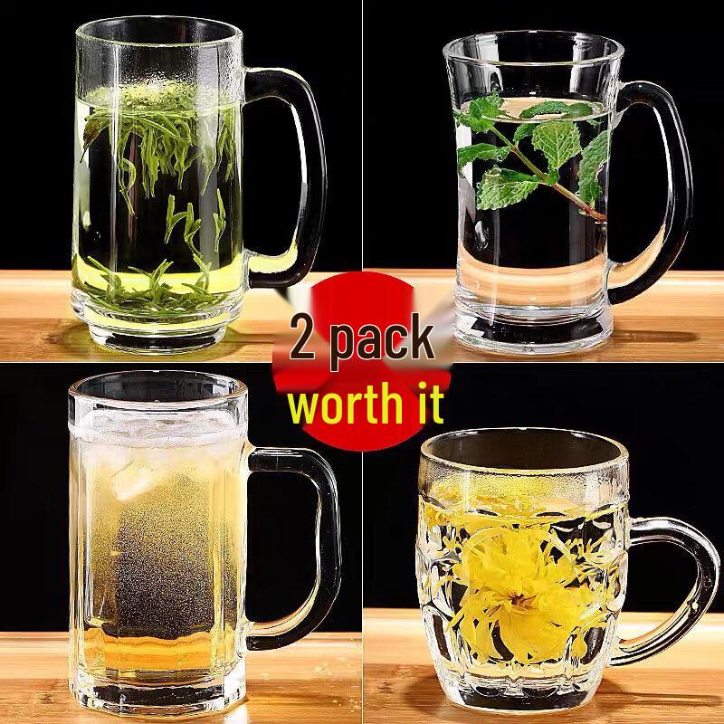 Sichun Household Transparent Glass Mug with Handle